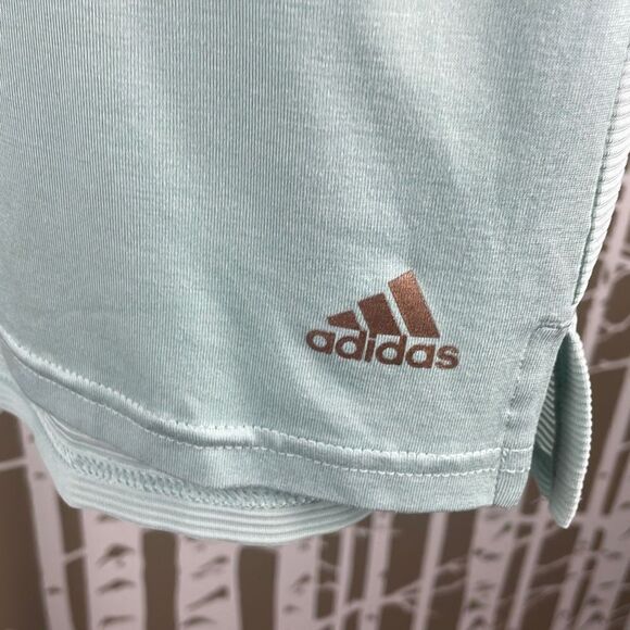 Adidas Split Sleeve Semi-Sheer Back T-Shirt sz S - Picture 5 of 9